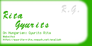 rita gyurits business card